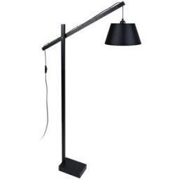 Tosel Lámpara pied alto articulado madera negro pantalla negro