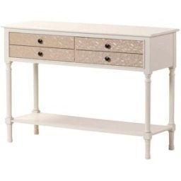 Fijalo Consola mdf pino blanco marron 107x38x75 cm