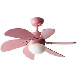 Beliani Ventilador de techo con luz con mando led rosa