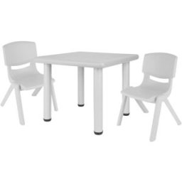 Bieco Conjunto mesa y sillas infantil, apilable, estable