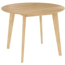 Maison Pavane Mesa de comedor redonda de madera clara, 4 personas