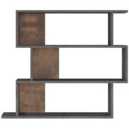 Mobili Rebecca Estantería de pared con 4 baldas, gris efecto cemento