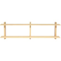 Naan Furniture Estante doble de pared en madera de pino natural 150 cm Barnizado