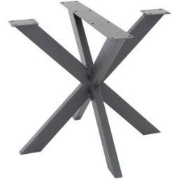 ML-Design Pata de mesa industrial 85x71x85 cm acero antracita diseño cruzado X