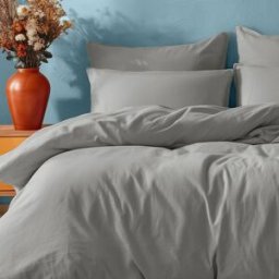 Sensei Maison Funda nórdica + 2 fundas de almohada 50x70 cm gris perla 260x240 cm