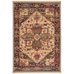 THEKO Alfombra de lana virgen tejida a máquina - beige - 300x380 cm
