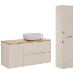 Petits meubles Conjunto de muebles con lavabo paneles de melamina y de mdf cachemira