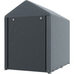 ComfortXL Tienda almacenamiento acero cubierta PE gris oscuro