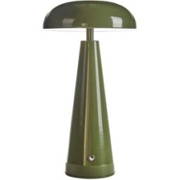 Beliani Lámpara de mesa de metal verde