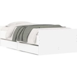 Maison Chic Cama individual con cajones madera blanco 90x190 cm