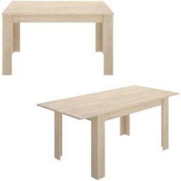 Dmora Mesa extensible efecto madera de roble 190x90h77 cm