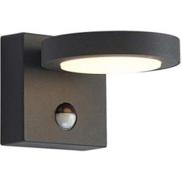 Lucande Lámpara de pared exterior de aluminio negro