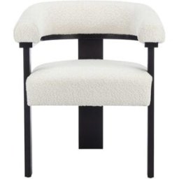 Unique Silla tela negro, blanco