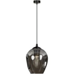 Wonderlamp Lámpara colgante con altura regulable y pantalla de cristal grafito