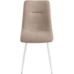 MondoViro Conjunto de 2 sillas de tela acolchadas gris tórtola 45x59 cm 90h