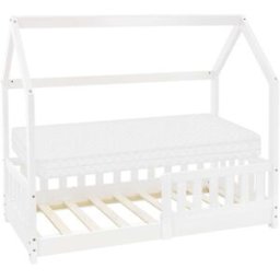 ML-Design Cama infantil tipi 70 x 140 cm color blanco con colchón espuma fría