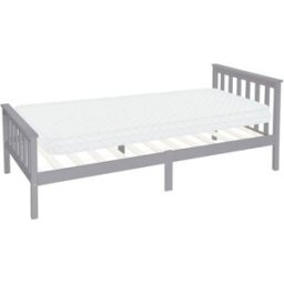ML-Design Cama infantil somier gris claro cabecero y piecero 90x200 cm