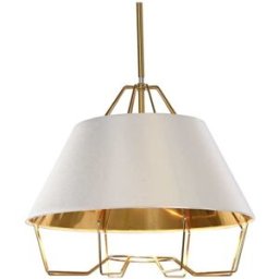 NIYLO Lámpara de techo de acero dorado 38x38x32 cm
