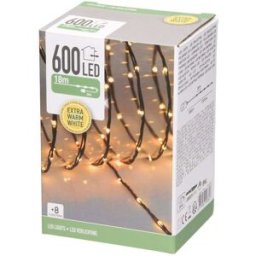 ECD Germany Luces de navidad 800 led 24m blanco extra cálido interior/exterior