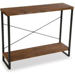 Versa Home Consola recibidor de entrada en aglomerado efecto madera y metal negro