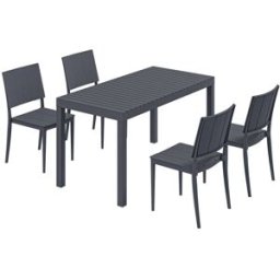 Outsunny Conjunto de jardín 141.5x70.5x74.5 cm gris oscuro