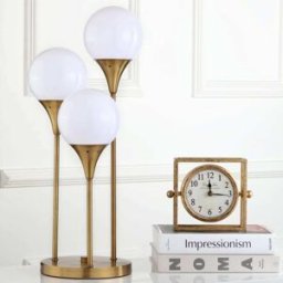 Safavieh Lampara de mesa de metal oro