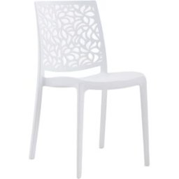 Fuori Conjunto de 6 sillas de resina para interior o exterior blancas