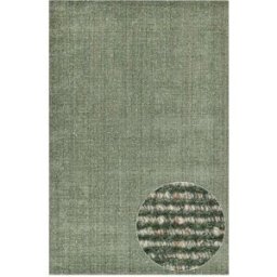 THEKO Alfombra de viscosa tejida a mano a rayas - verde 240x340 cm