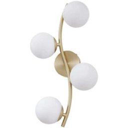Lindby Lámpara de pared de vidrio dorado