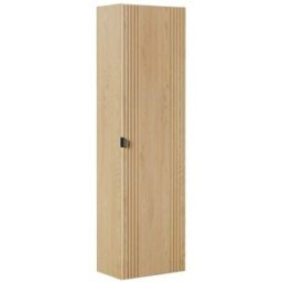 Petits meubles Columna de pared 1 puerta madera paneles de melamina y mdf roble claro