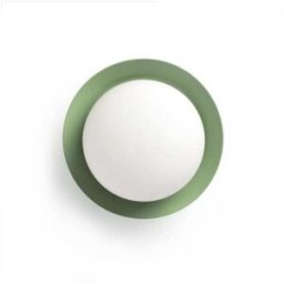 FARO BARCELONA Aplique acero verde 12x12x8 cm