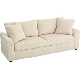 Homcom Sofá 3 plazas 212x80x88 cm crema