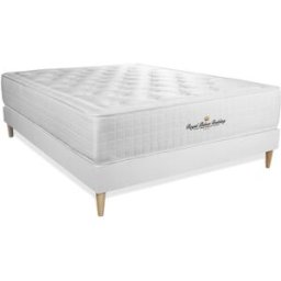 Royal palace bedding Somier blanco + colchón con espuma viscoelástica 160 x 200