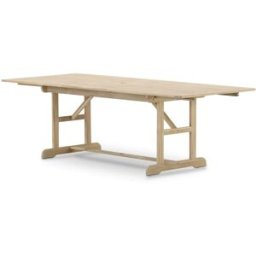 Defora Home Mesa jardín extensible madera 180/240x100 cm color claro