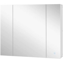 Kleankin Armario con espejo 90x15x75 cm blanco