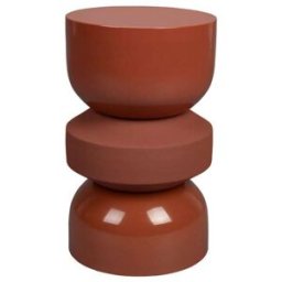 Dutchbone Mesa auxiliar redonda de metal ø29cm - terracota