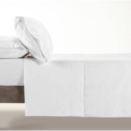 Manterol Juego de sábanas algodón saten 600 hilos blanco cama 200cm