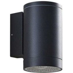 Lucande Lámpara de pared exterior de aluminio gris