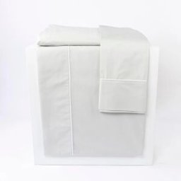 Casa da Laura Sábanas 100% algodón 400 hilos vibo gris cama 200 2 almohadas 50 x 1