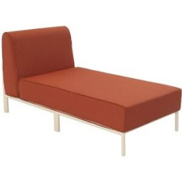 Oviala Chaise longue para muebles de jardín modulares en tela terracota