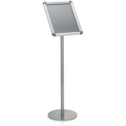 hjh OFFICE Soporte para carteles acero plateado