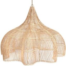 Bazar Bizar Lámpara colgante de ratán en marrón 150x150x103 cm