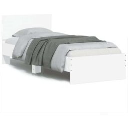 Maison Chic Cama individual con cabecero madera blanco 90x200 cm