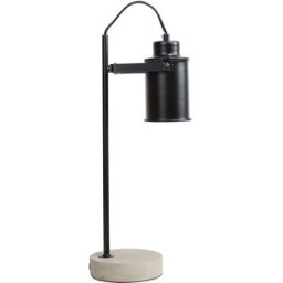 Beliani Lámpara de escritorio ajustable metal negro