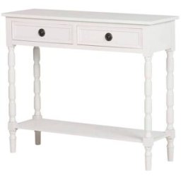 Fijalo Consola mdf pino blanco 90x30x75 cm