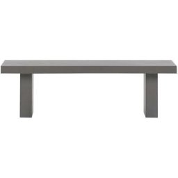 Beliani Banco de jardín 150 cm cemento gris
