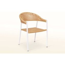 LDK GARDEN Silla de jardín niva blanco