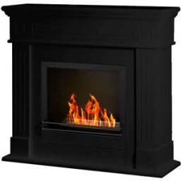 Chimenea divina fire negro madera 110×37×102 cm