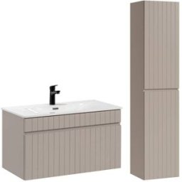 Petits meubles Conjunto lavabo individual encastrado tableros mdf y laminados