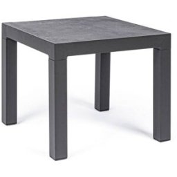 Konte.Design Mesita de jardín con tablero de cerámica y estructura de aluminio